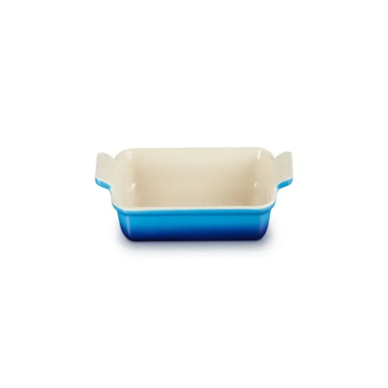 Plat De Cuisson*LE CREUSET Plat Rectangulaire Héritage en Céramique 19 cm Azur Tradition