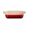 Plat De Cuisson*LE CREUSET Plat Rectangulaire Héritage en Céramique 32 cm Cerise Tradition