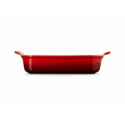 Plat De Cuisson*LE CREUSET Plat Rectangulaire Héritage en Céramique 32 cm Cerise Tradition