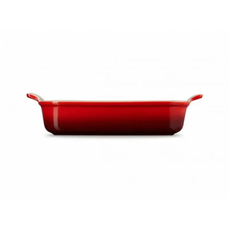 Plat De Cuisson*LE CREUSET Plat Rectangulaire Héritage en Céramique 32 cm Cerise Tradition