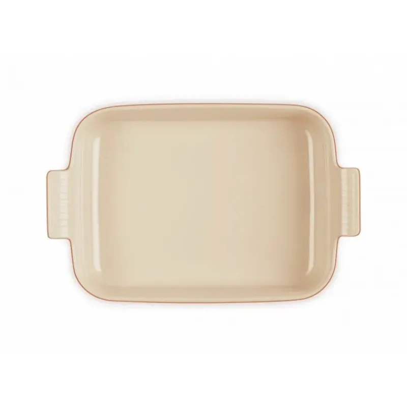 Plat De Cuisson*LE CREUSET Plat Rectangulaire Héritage en Céramique 32 cm Cerise Tradition