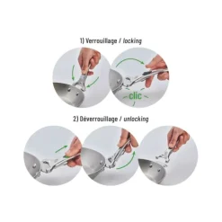 Casseroles|Poêles*DE BUYER Poignée Amovible en Fonte d’Inox Loqy