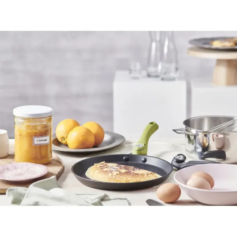Poêles*DE BUYER Poêle à Crêpes Anti Adhésive Ø 26 cm Choc Intense Amovible