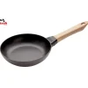 Poêles*STAUB Poêle en Fonte Noir 20 cm Manche Bois