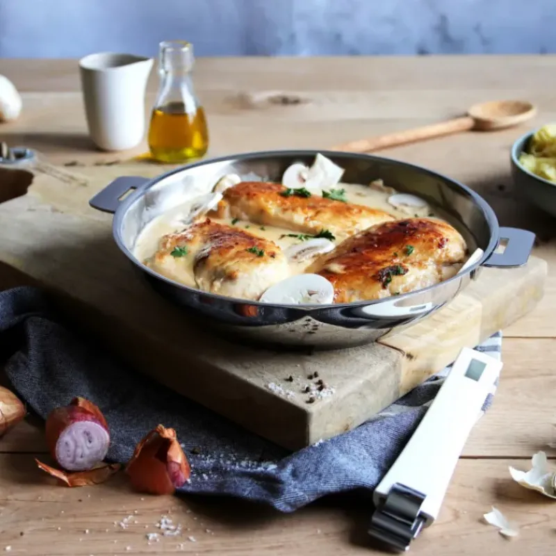 Poêles*CRISTEL Poêle Lyonnaise Mutine Ø 24 cm Inox Amovible