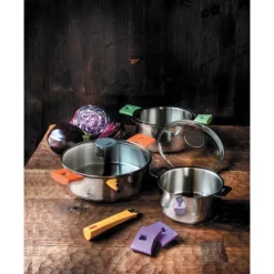 Poêles*CRISTEL Poêle Mutine Ø 22 cm Manche Amovible Anti-Adhésive Inox