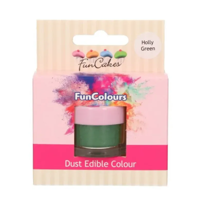 Colorants Alimentaires*FUNCAKES Poudre comestible Vert houx 1,2 g