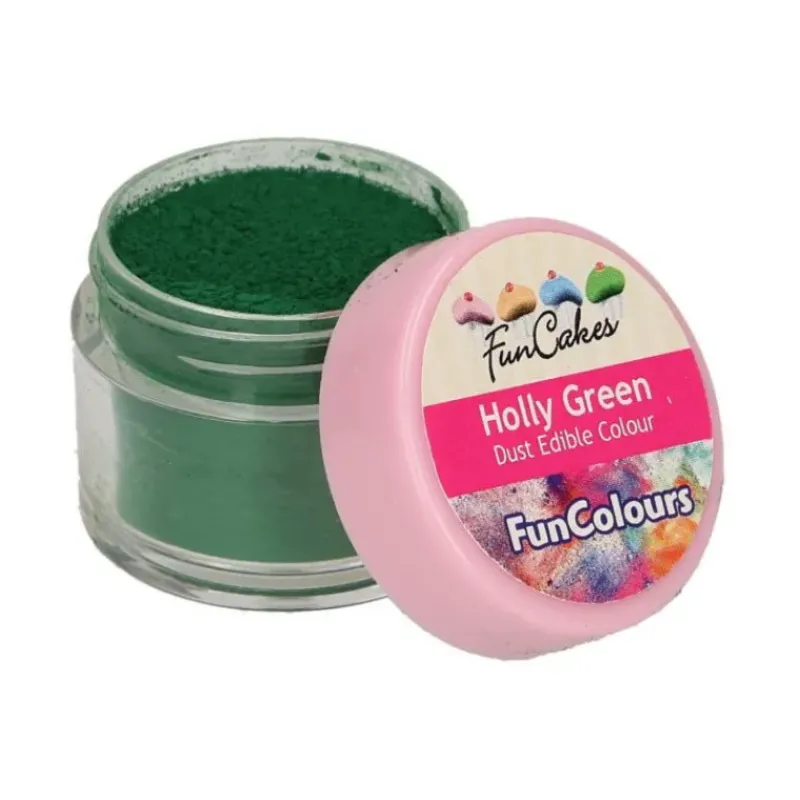 Colorants Alimentaires*FUNCAKES Poudre comestible Vert houx 1,2 g
