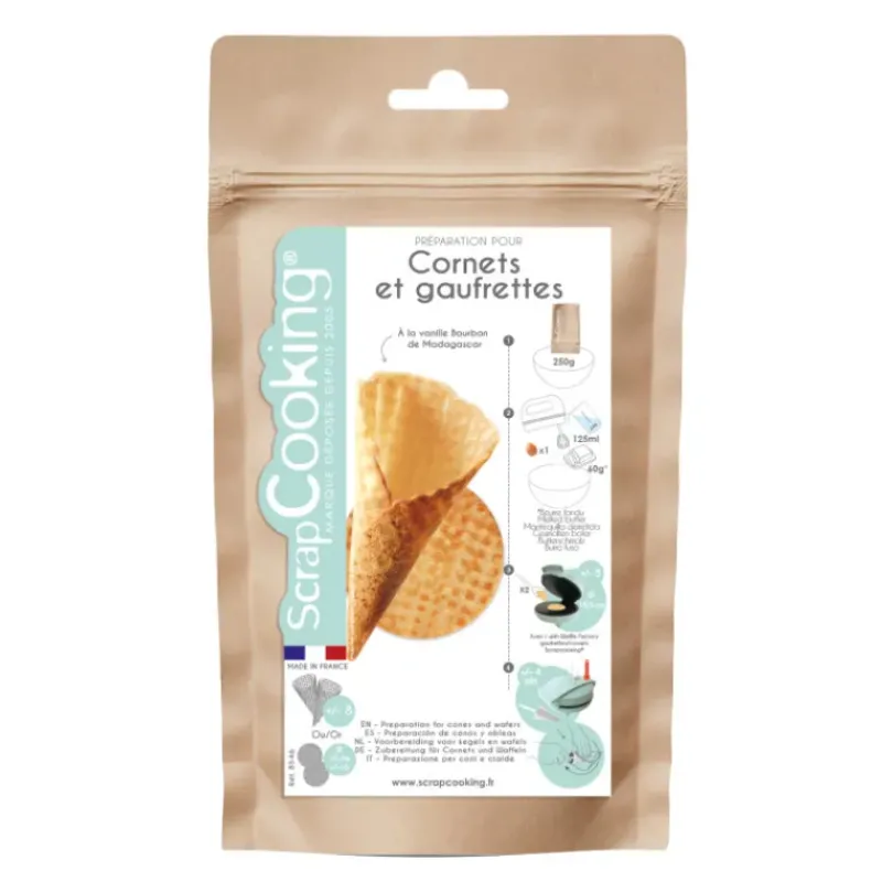 Préparation Pâtisserie*SCRAPCOOKING Préparation pour Gaufrettes et Cornets Vanille 250 g