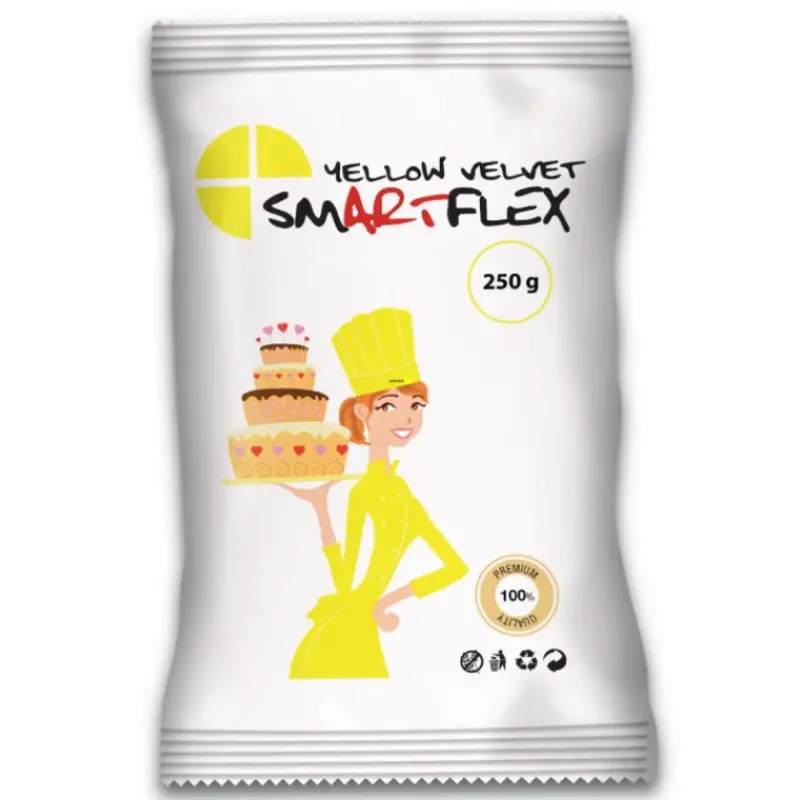 Produits Sans Gluten|Pâte À Sucre*SMARTFLEX Pâte à Sucre Jaune Yellow Velvet 250g