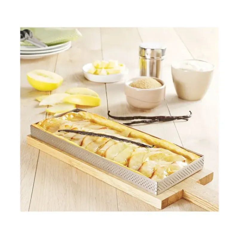 Cercle À Patisserie*DE BUYER Rectangle perforé 25 x 8 cm de L'école Valrhona par