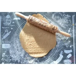 Ustensiles Décor Gâteau*SCRAPCOOKING Rouleau à Pâtisserie Motifs Noël Gingerman 39 cm