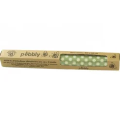 Conservation*PEBBLY Rouleau Emballage Alimentaire Cire Abeille Pois Vert 30 x 100 cm