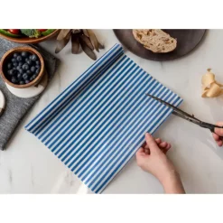 Conservation*NUTS Rouleau Emballage Alimentaire Cire Abeille Bleu 90 x 30,5 cm