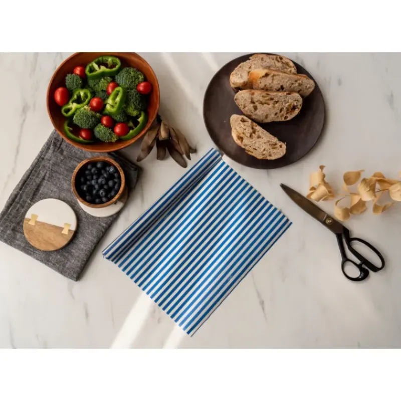 Conservation*NUTS Rouleau Emballage Alimentaire Cire Abeille Bleu 90 x 30,5 cm