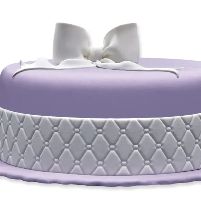 Décoration Comestible*PATISDECOR Ruban Pate à Sucre Matelassé 1,25 m x H 5 cm Patisdécor