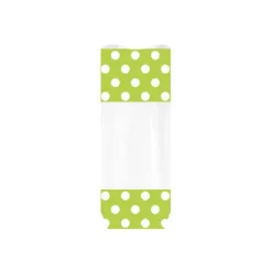 Emballage Alimentaire*PATISDECOR Sachet Bonbon 12 x 26 cm Anis à Pois Blancs Patisdécor (x10)