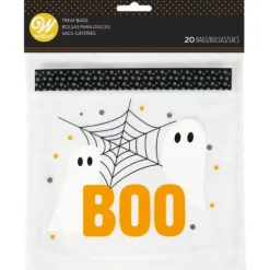 Emballage Alimentaire*WILTON Sachet Bonbon Fantômes Boo 20 x 17 cm (x20)