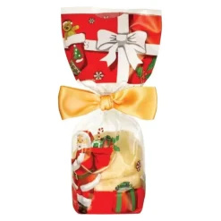 Emballage Alimentaire*CUISINEADDICT Sachet Confiserie Père Noël 12x26cm (x100) - Fond Cartonné