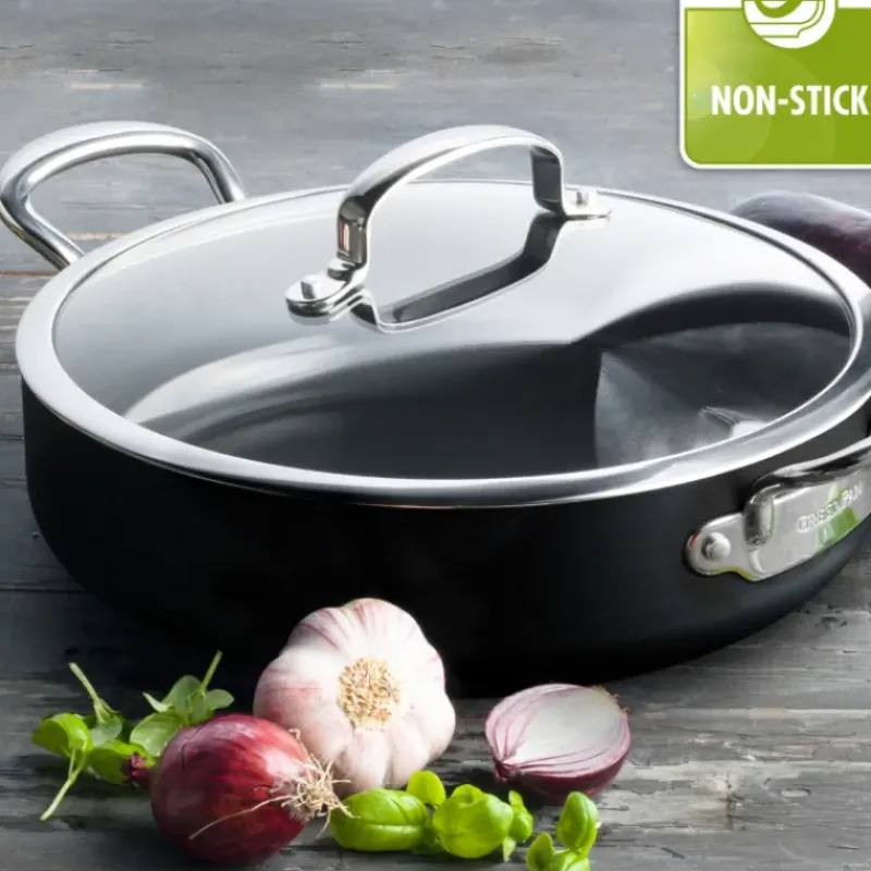 Sauteuses*GREENPAN Sauteuse en Céramique 30 cm et son couvercle, collection BARCELONA PRO ™