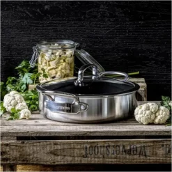 Sauteuses*GREENPAN Sauteuse Inox Ø 26 cm avec Couvercle PREMIERE