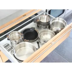 Sauteuses*CRISTEL Sauteuse Mutine Ø 22 cm Manche Amovible Anti-Adhésive Inox