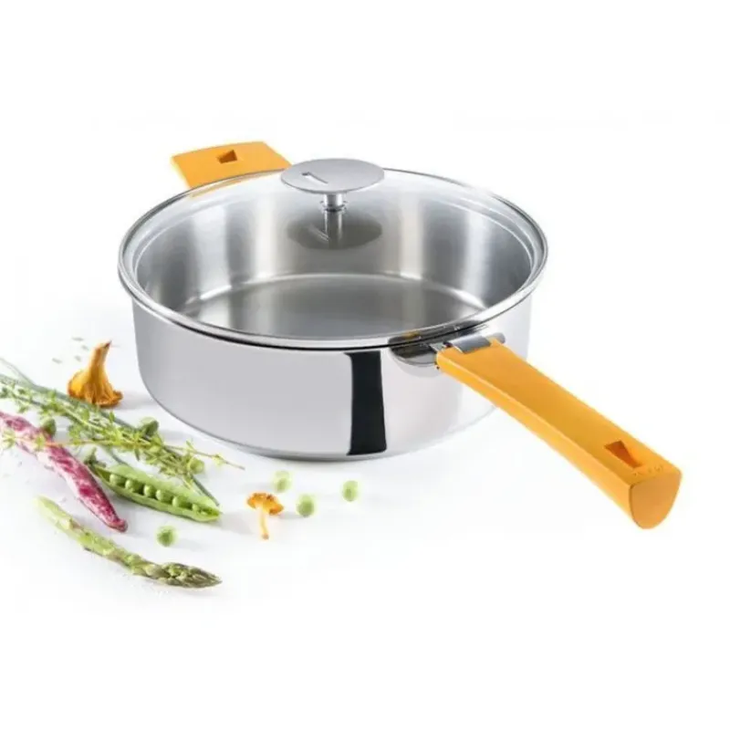 Sauteuses*CRISTEL Sauteuse Mutine Ø 24 cm Manche Amovible Inox