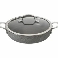 Sauteuses*BALLARINI Sauteuse Pierre 28 cm avec couvercle et poignées Salina Granitium