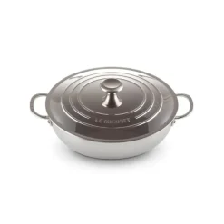 Sauteuses*LE CREUSET Sauteuse Provençale Inox Signature 30 cm et couvercle