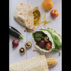 Sac En Tissu*PEBBLY Set Zéro Déchet Coton Bio 3 Pièces