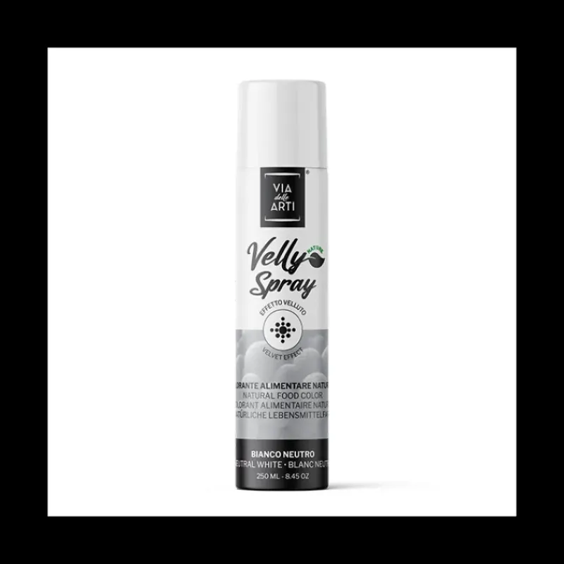 Spray Alimentaire|Colorants Alimentaires*VELLY SPRAY Spray Velours Blanc (Neutre) 250 ml Colorant Alimentaire Pro