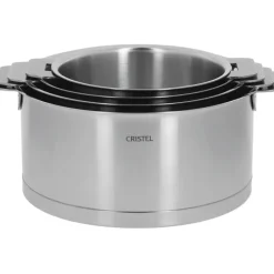 Casseroles*CRISTEL Série de 4 Casseroles Strate Amovible Inox