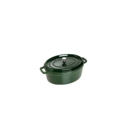 Cocotte En Fonte*STAUB Cocotte Fonte Ovale 29 cm Vert Basilic Majolique 4,2 L