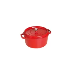 Cocotte En Fonte*STAUB Cocotte Fonte Ronde 24 cm Rouge Cerise 3,8 L