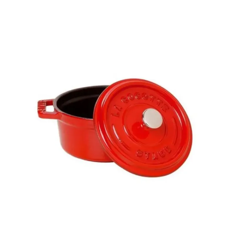 Cocotte En Fonte*STAUB Cocotte Fonte Ronde 24 cm Rouge Cerise 3,8 L