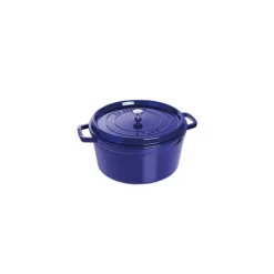 Cocotte En Fonte*STAUB Cocotte Fonte Ronde 24 cm Bleu Intense Majolique 3,8 L