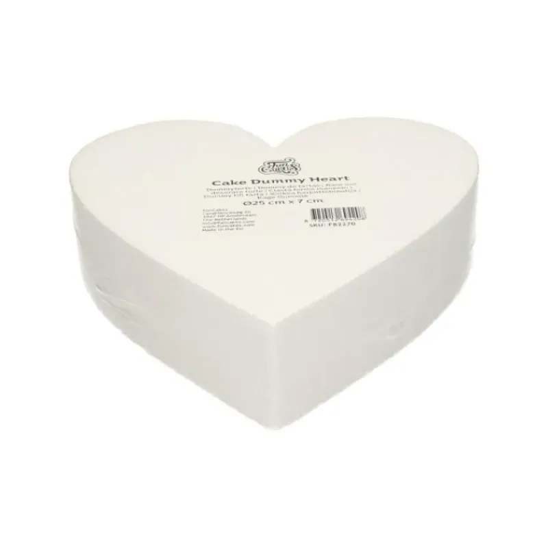 Présentoirs Pour Gâteaux*FUNCAKES Support Polystyrène Cœur Ø 25 cm H 7 cm