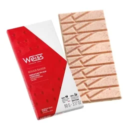 Chocolats À Offrir|Confiserie*WEISS Tablette de Chocolat Blanc Rouge Baiser 29% 90 g