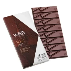 Chocolats À Offrir|Confiserie*WEISS Tablette de Chocolat Noir 100% Cacao 90 g
