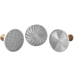 Emporte Pièce - Découpoir Pâtisserie*NORDIC WARE Tampons à Biscuits et Cookies Ronds Geo (x3)