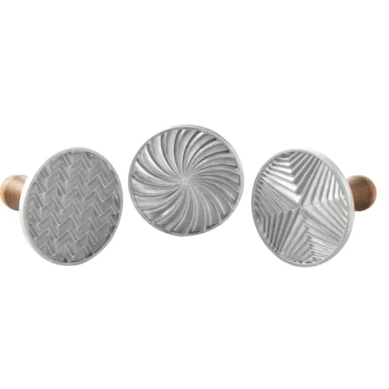 Emporte Pièce - Découpoir Pâtisserie*NORDIC WARE Tampons à Biscuits et Cookies Ronds Geo (x3)