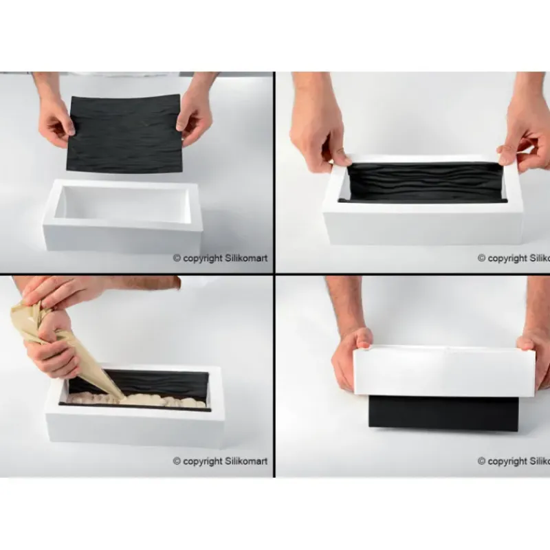 Moule Silicone*SILIKOMART Tapis Décor Bûche Effet Bois Silicone Professional