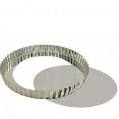 Moule Fer Blanc|Moules À Gâteaux*MALLARD FERRIERE Tourtière Cannelée Fond Amovible 20 cm x H 2,5 cm