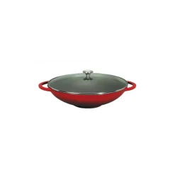 Woks*CHASSEUR Wok en Fonte 37 cm Rubis